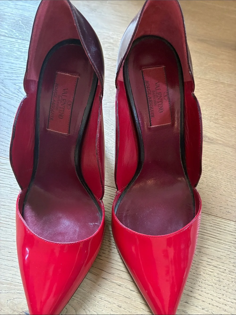 Valentino Red Patent Pointed Toe Pumps 37 EU / 7 US